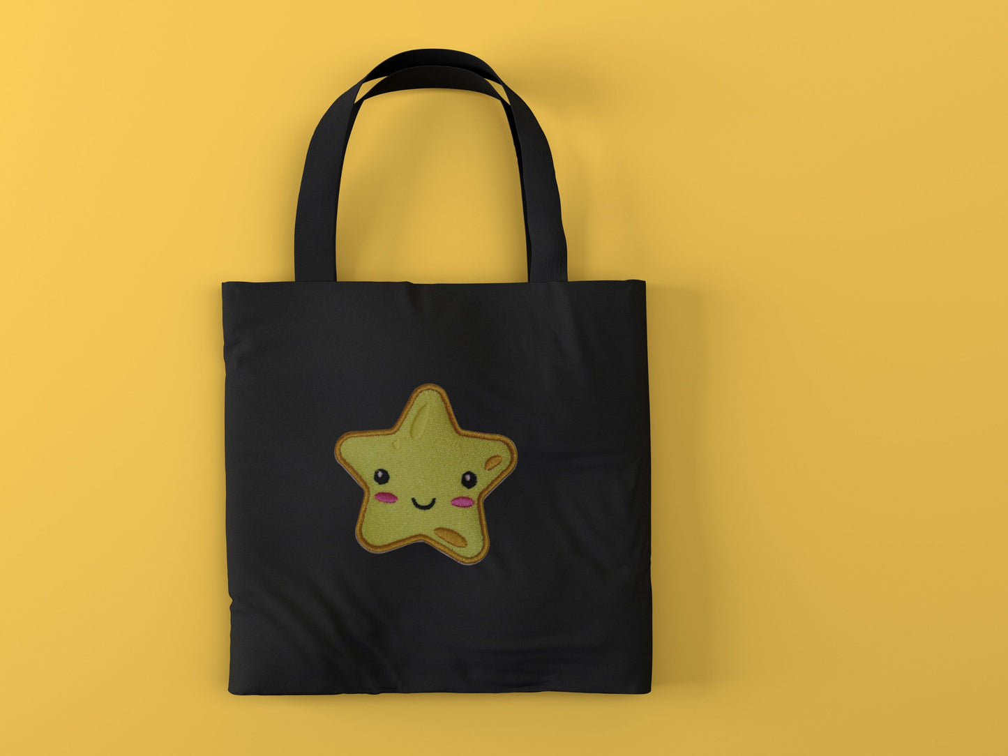 Kawaii Star Iron-On Patch | Cute Pastel Aesthetic Embroidered Patch | Adorable Cartoon Iron-On Badge for Clothes, Backpacks, and Jackets