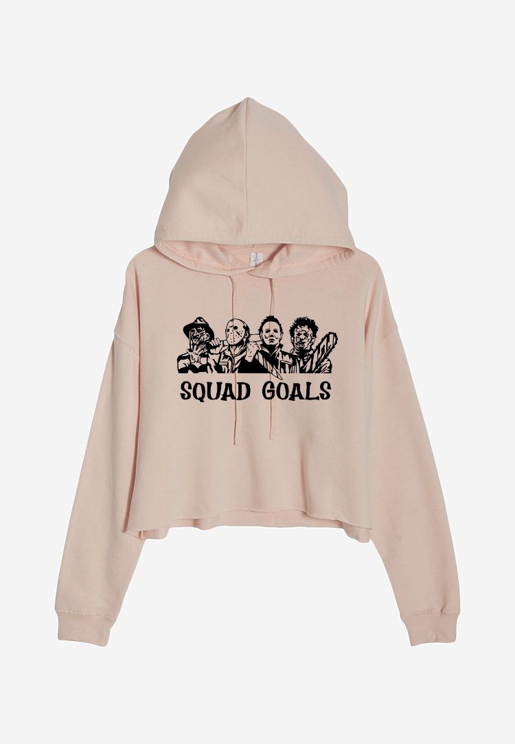 Squad Goals Crop Hoodie HTV, DTF