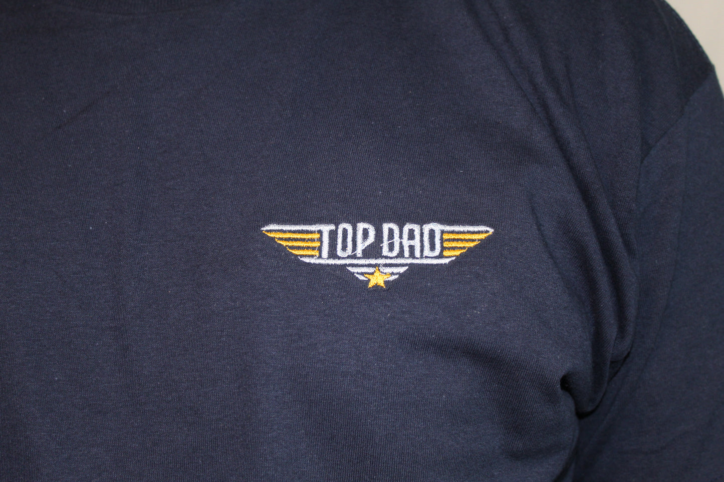 Dad Deluxe Tee Embroidery And HTV shirt