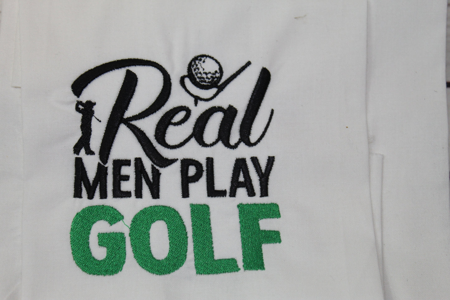 Real Men Play Golf Embroidered Shirt