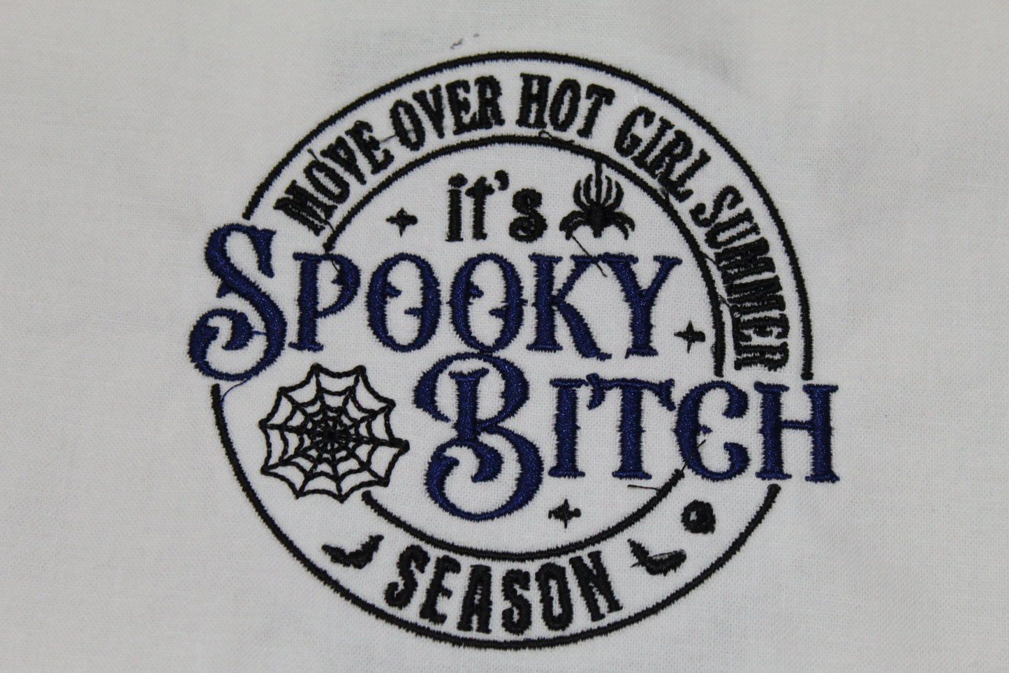 Spooky Season Embroidered Halloween Cotton Tote Bag