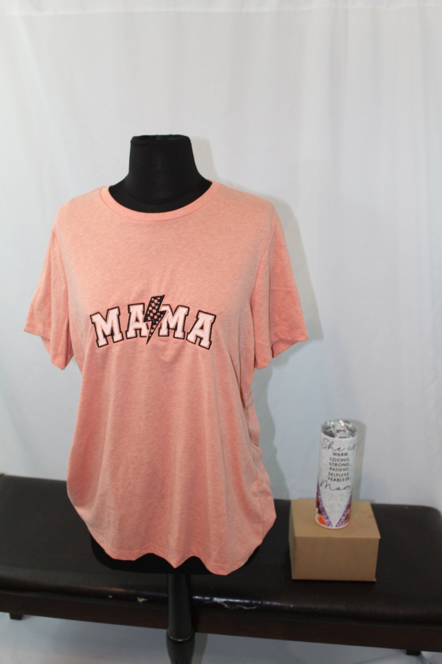 Personalized Embroidered Mom Shirt with Choice of  sublimation Tumbler or Mug
