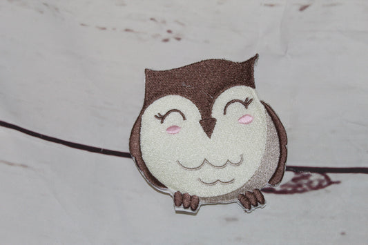 Kawaii Owl Iron-On Patch | Cute Pastel Aesthetic Embroidered Patch | Adorable Cartoon Iron-On Badge for Clothes, Backpacks, and Jackets