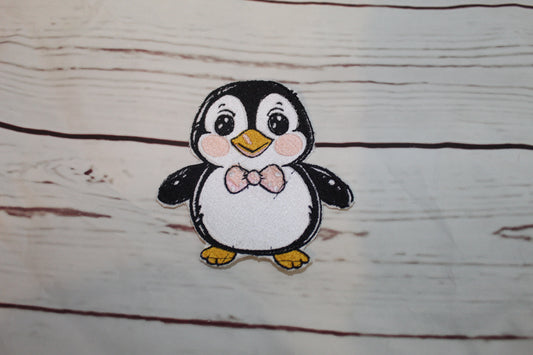 Kawaii Penguin Embroidered Patch | Cute Iron-On Penguin Patch for Jackets, Bags & Hoodies