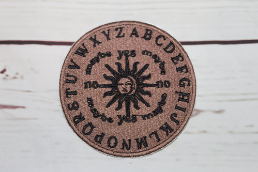 “Pendulum Board Embroidered Patch | Mystical Iron-On Patch for Jackets, Bags & Altar Cloths | Witchy DIY Accessory for Spiritual Seekers”