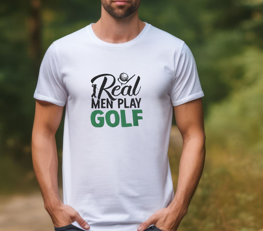 Real Men Play Golf Embroidered Shirt