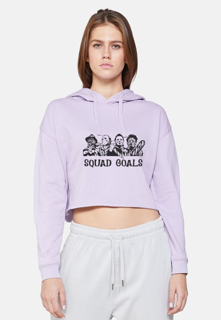 Squad Goals Crop Hoodie HTV, DTF