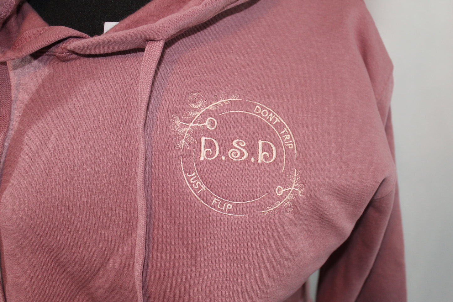 dsweetdeals brand rose logo  crop hoodie .